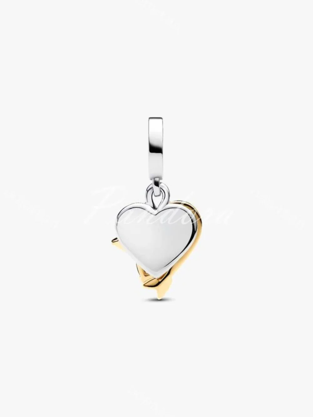 Pandora Engravable Heart & Arrow Double Dangle Charm